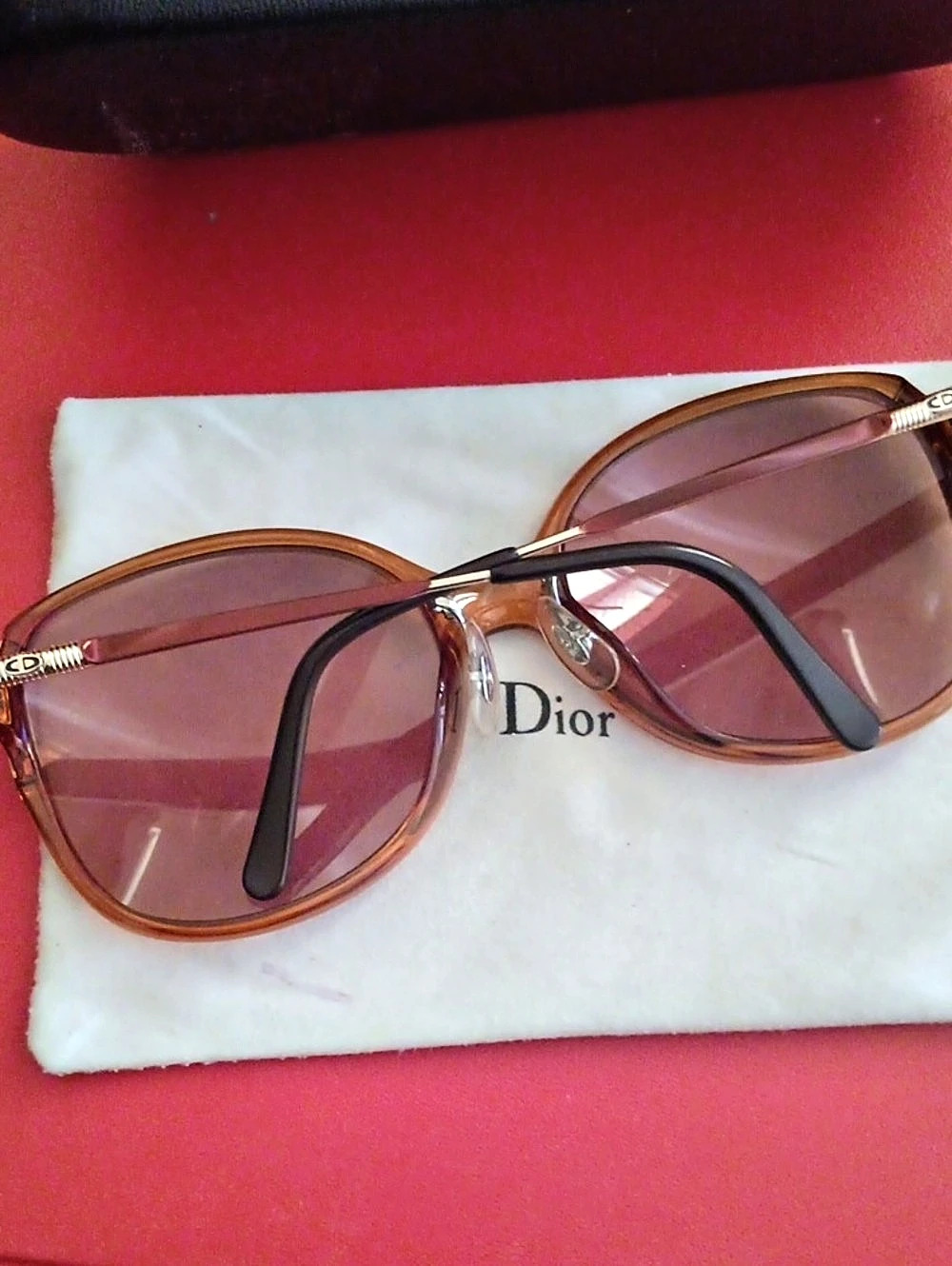 Dior Brown & Pink Tinted Sunglasses